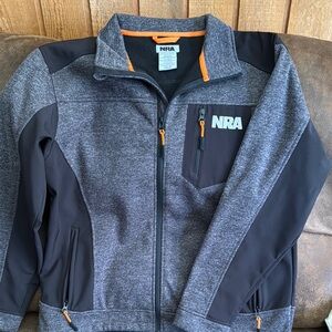 NRA National Rifle Association Full Zip Fleece Lined Soft Shell Jacket Size Med